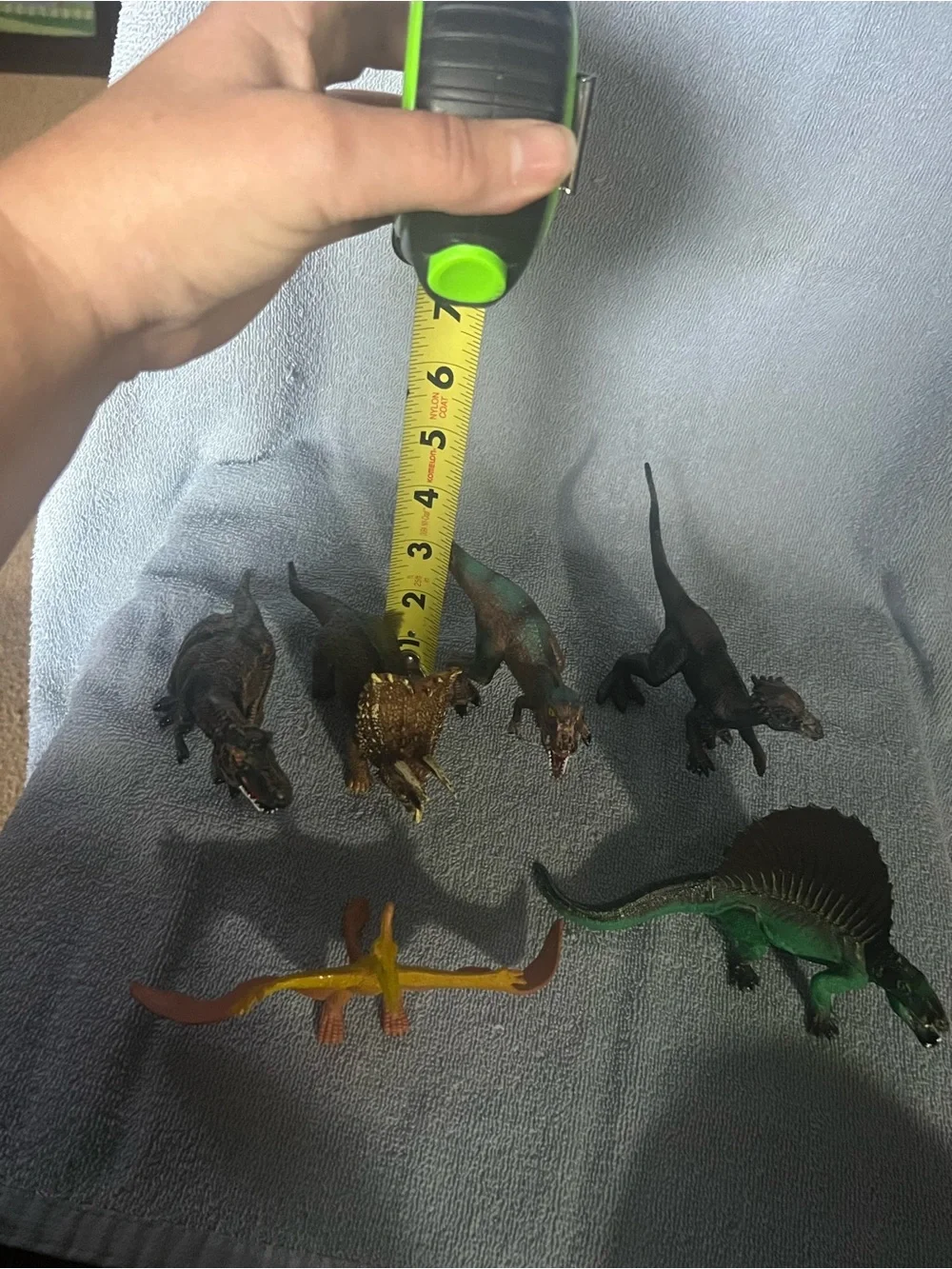 Assorted Reptile Toy Set - Green, Yellow, Brown Dinosaurs